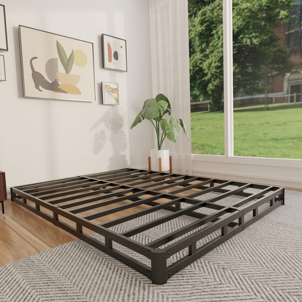 FMDMR 4 Inch Queen Box Spring, Low Profile Box Spring Queen Only, Heav ...