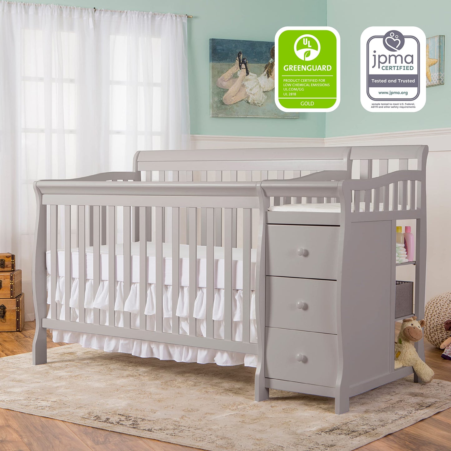 Dream On Me 5 in 1 Brody Convertible Crib with Changer