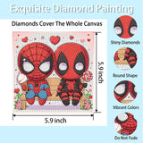 4 Packs Cartoon Diamond Art Kits for Kids,5D DIY Diamond Art Painting Kits for Kids Ages 4-8-12,Mosaic Kits Full Round Drills for Gifts and Home Wall Decor 6X6 Inch Fuinkqe
