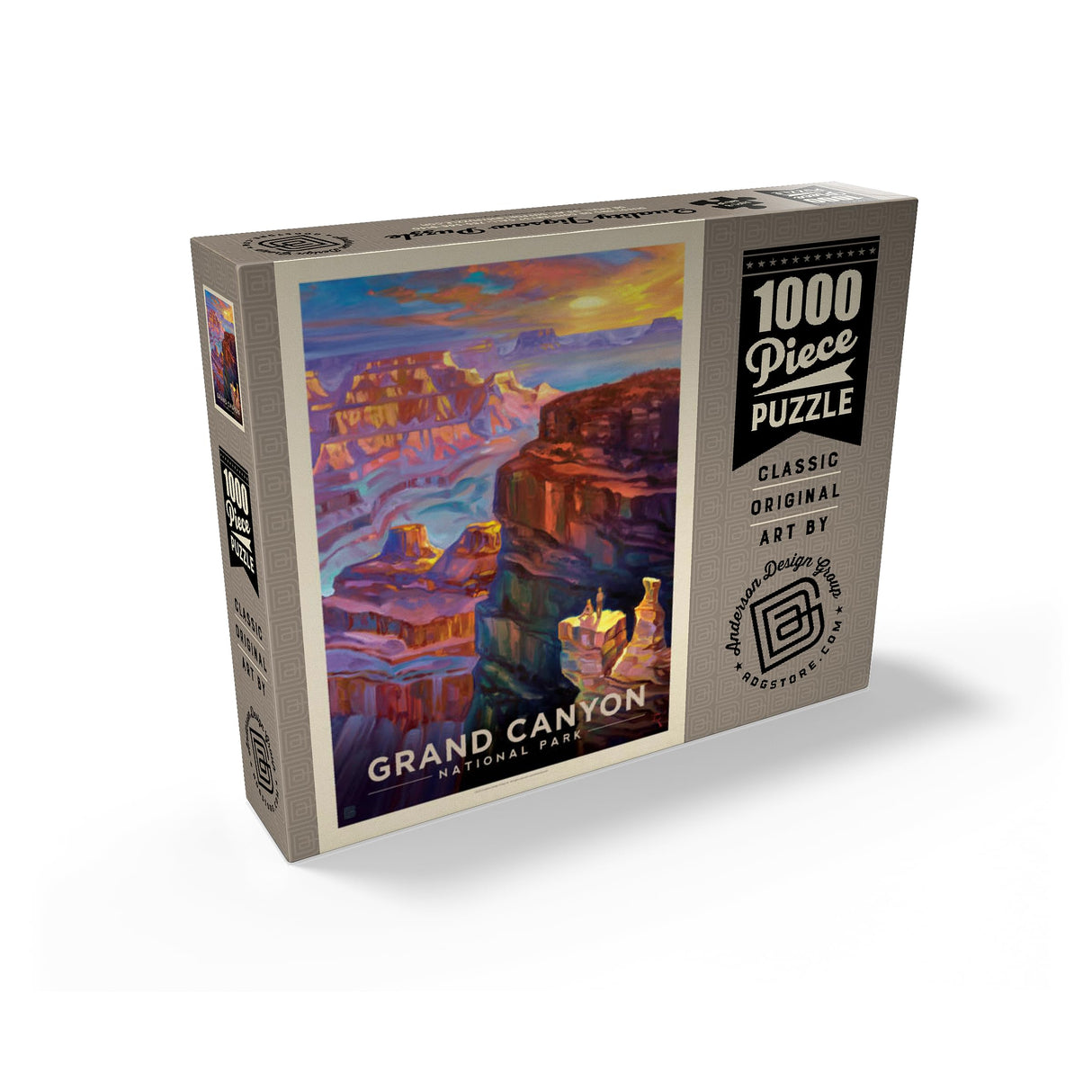MyPuzzle Grand Canyon National Park: Sunset, Vintage Poster - Premium 1000 Piece Jigsaw Puzzle for Adults MyPuzzle.com