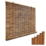 Bamboo Shades for Patio, Bamboo Window Blinds 11" 26" 31" 36" 42" 48" 53" 59" 64" 69" Bamboo Roll Up Blind for Balconies Laundry Kitchen Apartment Cordless, Cocoa(Size:33 in Width x 47 in High) WoodArtSupply