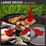 Begonia Silicone Basting Pastry Brush-2pcs Heat Resistant Cooking Brush for Oil, Sauce, Butter, BBQ, Grill and Marinade, BPA Free, Dishwasher Safe Begonia