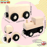 Hoarost 18 Pack Unfinished Wooden Cars Unpainted Magnetic Wood DIY Crafts Trains Car for DIY Craft Activities Birthday Gift (Color Set 1) Hoarost