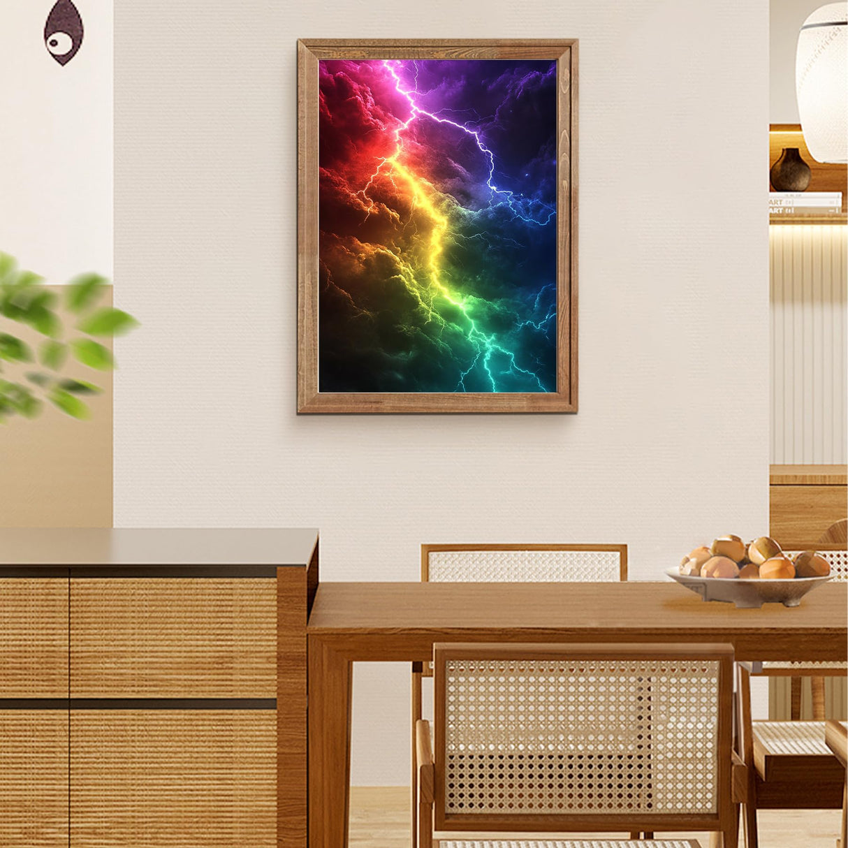 HEIBAGO Scenery Diamond Art Kits for Adults, 5D Full Drill Round Fantasy Lightning Painting Gems with Colourful Diamond Painting, Diamond Dots Perfect for Home Wall Decor 12x16inch HEIBAGO