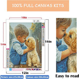 Dog Diamond Paintings Kits for Adults, Diamond Art with Dogs Full Drill Diamond Dots Paint with Diamonds Gem Arts and Crafts for Beginner Adults Home Wall Decor Generic