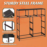 WLIVE 9-Drawer Dresser, Fabric Storage Tower for Bedroom, Entryway, Closet, Tall Chest Organizer Unit with Fabric Bins, Steel Frame, Wood Top, Easy Pull Handle, Charcoal Black Wood Grain Print WLIVE