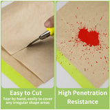 Pre-Taped Masking Paper for Painting - 18 inch x 50 feet Tape and Drape Painters Paper, Paint Adhesive Protective Paper Roll for Covering Skirting, Frames, Cars and Auto Body (1 Roll) Tangibay