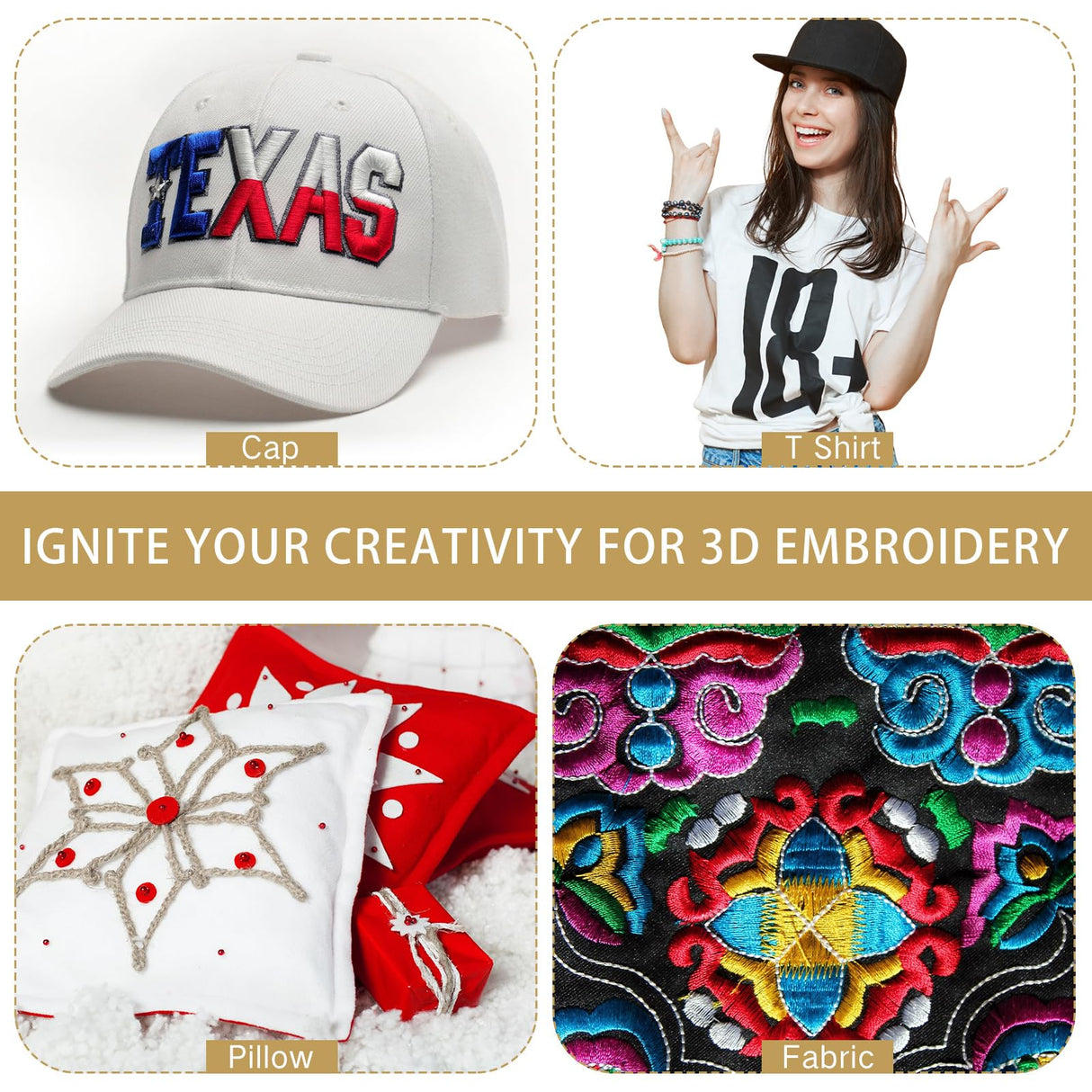 Innconee 15 Pcs Embroidery Foam 3mm Thick 10 x 15 Inch 3D Puffy EVA Foam Sheets for 3D Embroidery Arts and Crafts, DIY Projects, Hand Sewing, Quilting, Hats, Cosplay Costumes, Bags(White) Innconee