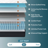 Sleepmax Full Mattress 10 Inch - Medium Firm Deep Sleep Hybrid Mattress Pain Relief - No Sagging Bed in a Box for Back Side Sleepers - Extra Support, Fiberglass-Free, CertiPUR-US Certified, 365-Trial Sleepmax