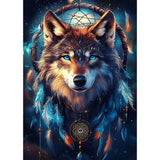 CEOVR Wolf Diamond Painting Kits for Adults, Dream Catcher Diamond Art Dots 5D Full Drill DIY Gem Art for Beginner, Adult Crafts Kits Arts and Crafts, Wall Decor for Home Office 12x16in CEOVR