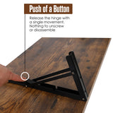 Houseables Wall Desk, Mounted Floating Table, Folding Desks, 48 x 15.75 x 1.25 Inch, Fold Down Dining Tables, Foldable Hanging Workbench, Drop-Leaf Walldesk, for Small Spaces, Bar, Computer, Laptop Houseables