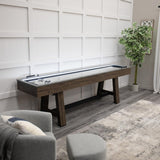 American Legend Stonebridge 9’ LED Light Up Shuffleboard Table with Bowling American Legend