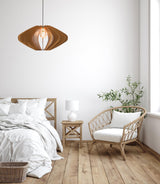 ELEIPSE Wood Pendant Light | Mid Century Modern Chandelier | Hanging Lamp | Wood Chandelier Lighting | Modern Light Fixture | Modern Pendant Light DEZAART