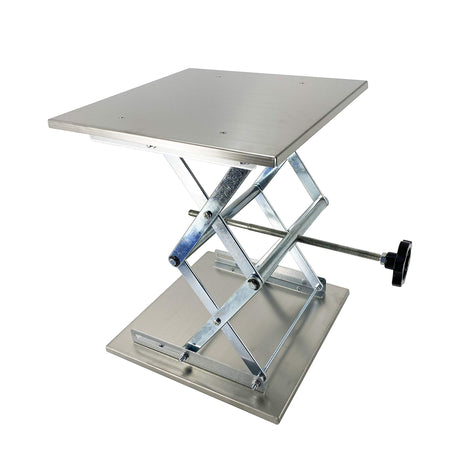 TEXALAN(R) Lab Jack Stainless Steel Lift Table Scissor Jack 12"x12"x18" Max Load 55 lbs/25kg TEXALAN