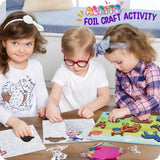 Alritz Arts and Crafts,Foil Crafts Fun Kit, Art Kit Toys for Kids Animals Space Cars, Foil Stickers Supplies,Travel Toys DIY Christmas Gifts for Girls Boys 4 5 6 7 8 9 10 11+ Years Old (6 Theme) Alritz