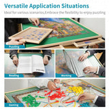 BuilderButler 2000pcs Puzzle Table with Legs,40.16"x28.5"Wooden Jigsaw Puzzle Board with 4 Drawers & Cover,Height Adjustment & Weight optimization BuilderButler