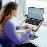 New Upgrade Book Stand for Reading, Book Holder with 360° Swivel Base, Adjustable Height & Angle Cookbook Stand, Foldable Recipe Book Holder for Kitchen, Textbook, Music Stand, Lightweight & Portable GYINGS