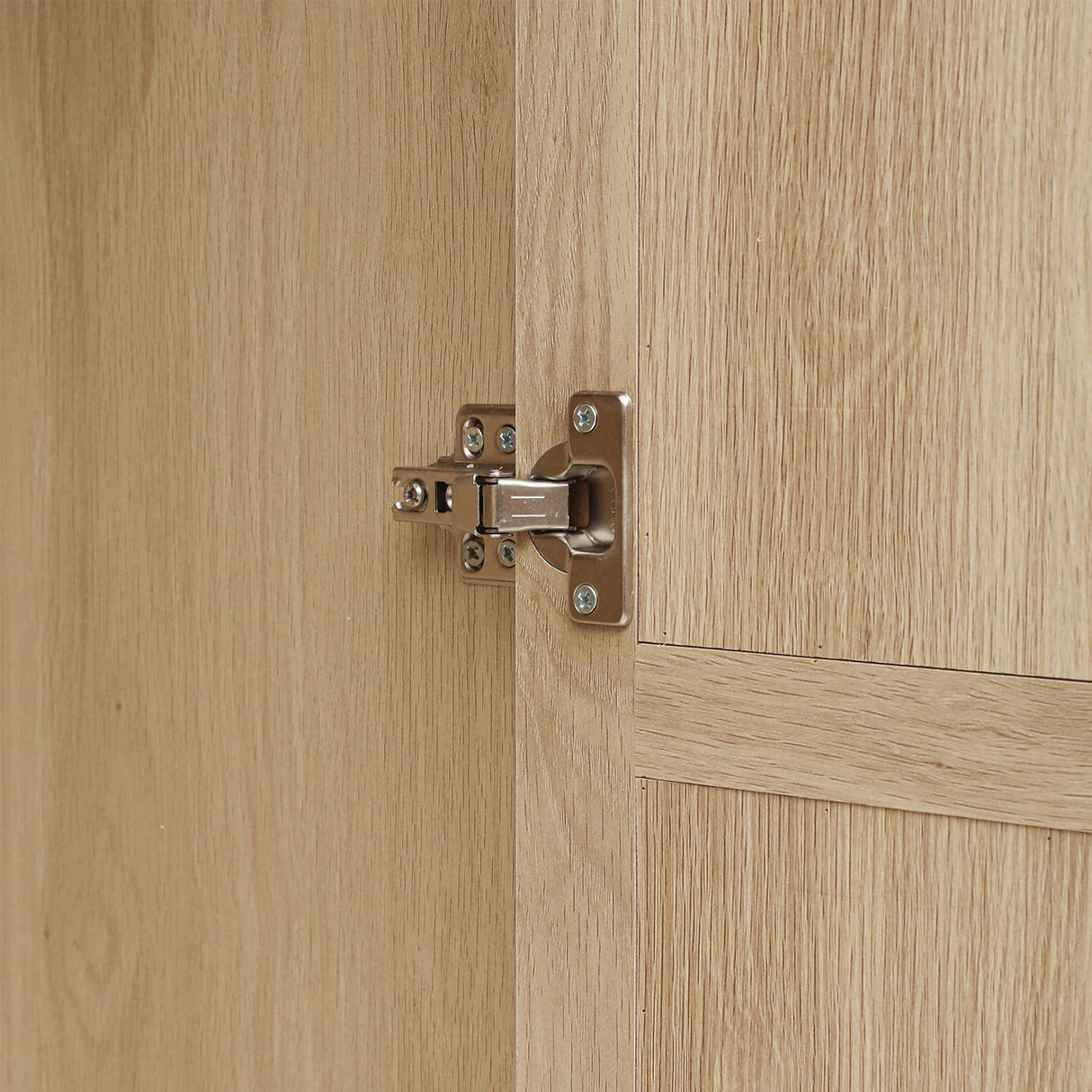 Rattan Armoire Wardrobe Closet with Drawers - 65" Tall Clothing Storage Cabinets with 2 Woven Doors 2 Drawers, Freestanding Wood Wardrobe Cabinet with Storage Cube & Hanging Rod for Bedroom (Natural) mixtavie