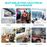 AAJK Outdoor Projection Screen 150 inch, Washable Projector Screen 16:9 Foldable Anti-Crease Portable Projector Movies Screen for Home Theater Outdoor Indoor Support Double Sided Projection… AAJK