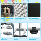 Toddler Trampoline for Kids Ages 1-8, 55'' Small Trampoline with Safety Enclosure Net, Indoor & Outdoor Baby Mini Trampolines, No-Gap Safe Design for Toddlers Jump, Gifts for Children & Boys & Girls SZBOB