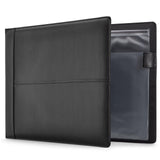 Juvale 7-Ring Business Check Binder for Checkbooks Organization, Financial Records, Personal and Corporate Use, Black Faux Leather Folder for 600 Checks (14 x 10 Inches) Juvale