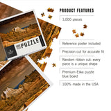 Lantern Press Made in USA Puzzle for Adults - 1000 Pieces, Reference Poster, Premium Box, Badlands National Park, South Dakota, Stormy Sky Lantern Press