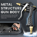 High Volume Air Blow Gun with Brass Adjustable Air Nozzle, Industrial Air Blower Gun with 2 pcs Steel Extensions and 13.7 Inch Universal Blow Hose, Pneumatic Air Gun Air Compressor Accessories Tool SARDVISA