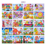 20 Pcs EVA Foam Stickers Mosaic Sticker Art Kits for Kids,DIY Cartoon Animal Painting Stickers Class Drawing Sticker Puzzle Art Craft Kit for Girls Boys Preschool Activities Early Learning Games WYNAKESHU