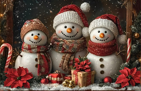 KYOQFVN Christmas Paint by Numbers Kits for Adults - Snowman Paint by Number Kits for Beginners, DIY Acrylic Painting on Canvas for Home Wall Art Decor 16x20 Inch KYOQFVN