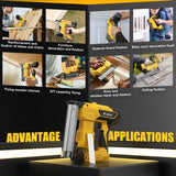 18GA Cordless Brad Nailer for Dewalt 20V MAX Battery: Electric Brad Nail Gun with 18 Gauge Nails for Upholstery Woodworking - Brushless- 2 Mode - 5/8 to 1-1/4 Inch - Tool Only Ecarke