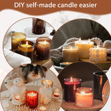 Gjinxi Wooden Candle Wick Holders 50 Pcs Multiwick Centering Device Holders Supplies Crafting Making Candle Wicks Bars Wax Stick Clips Center Tool for DIY Material Package Mold Gjinxi