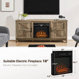 Yaheetech Entertainment Center with Storage, Farmhouse TV Stand for 65 Inch TVs, Wooden TV Console Cabinet with Barn Doors for Living Room, Rustic Oak Yaheetech