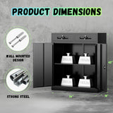 INTERGREAT Metal Storage Cabinet with Drawers, 42" Locking Steel Garage Cabinet with Doors and Adjustable Shelves, Lockable File Cabinets for Garage, School, Home Office, Classroom（Black） INTERGREAT