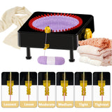 JAMIT Knitting Machine, 48 Needles Knitting Loom Machine, Hand Crank Knitting Machines for Adults, Knitting Board Rotating Double Knit Loom Machine Kit (No Electric Function) JAMIT