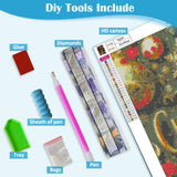 Merry Christmas Tree Diamond Painting Kits for Adults, 5D Diamond Art Kits for Adults Beginners, DIY Full Round Drill Diamond Dot Painting Gem Art Kits for Adult, Home Wall Decor 11.8x15.7 Inch LKHMVCA