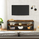 VASAGLE TV Stand, Bench, Console for up to 60 Inch Televisions, Coffee Table, Rustic Brown ULTV50BX VASAGLE