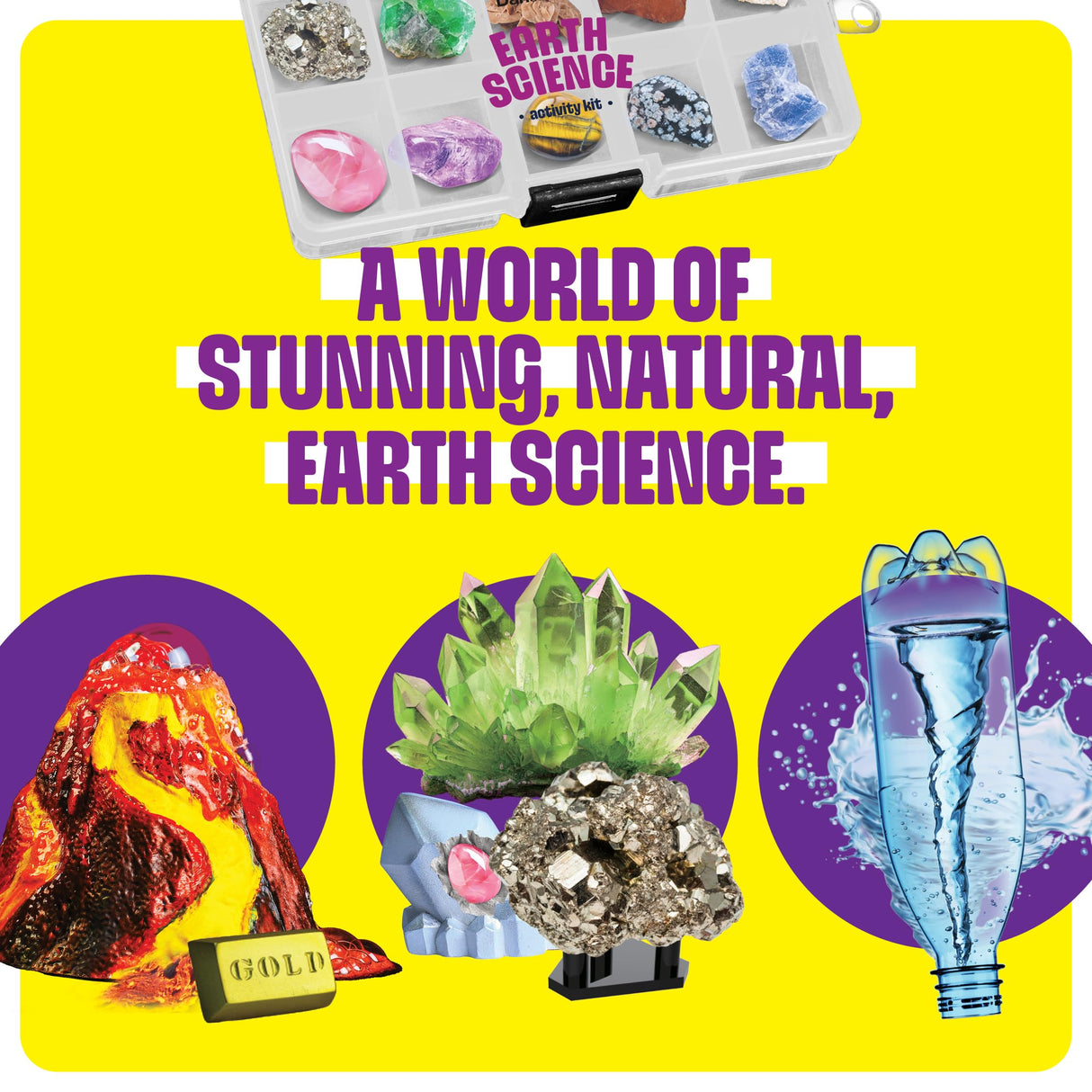Dan&Darci Earth Science Kit for Kids - Kits for Kids Age 8-12, 8 9 10 Year Old Boy Birthday Gift - Gifts Boys & Girls - Volcano Experiments - STEM Toys Ages 8-10 Dan&Darci