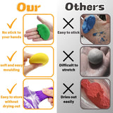 Air Dry Clay Kit,24 Colors Modeling Clay with 5 Sculpting Tools,4 Plastic Balls,Ball Chains and Tutorials,Foam Clay,Model Magic Clay - DIY Present for Boys & Girls NafuXiaJJia