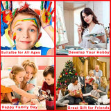 ajepon 6 Pack Paint by Numbers for Adult Kit Christmas - Christmas Adult Paint by Numbers Kits, Paint by Numbers Kit on Canvas Without Frame Oil Painting Acrylic Paints for Home Wall Decor 12X16inch ajepon