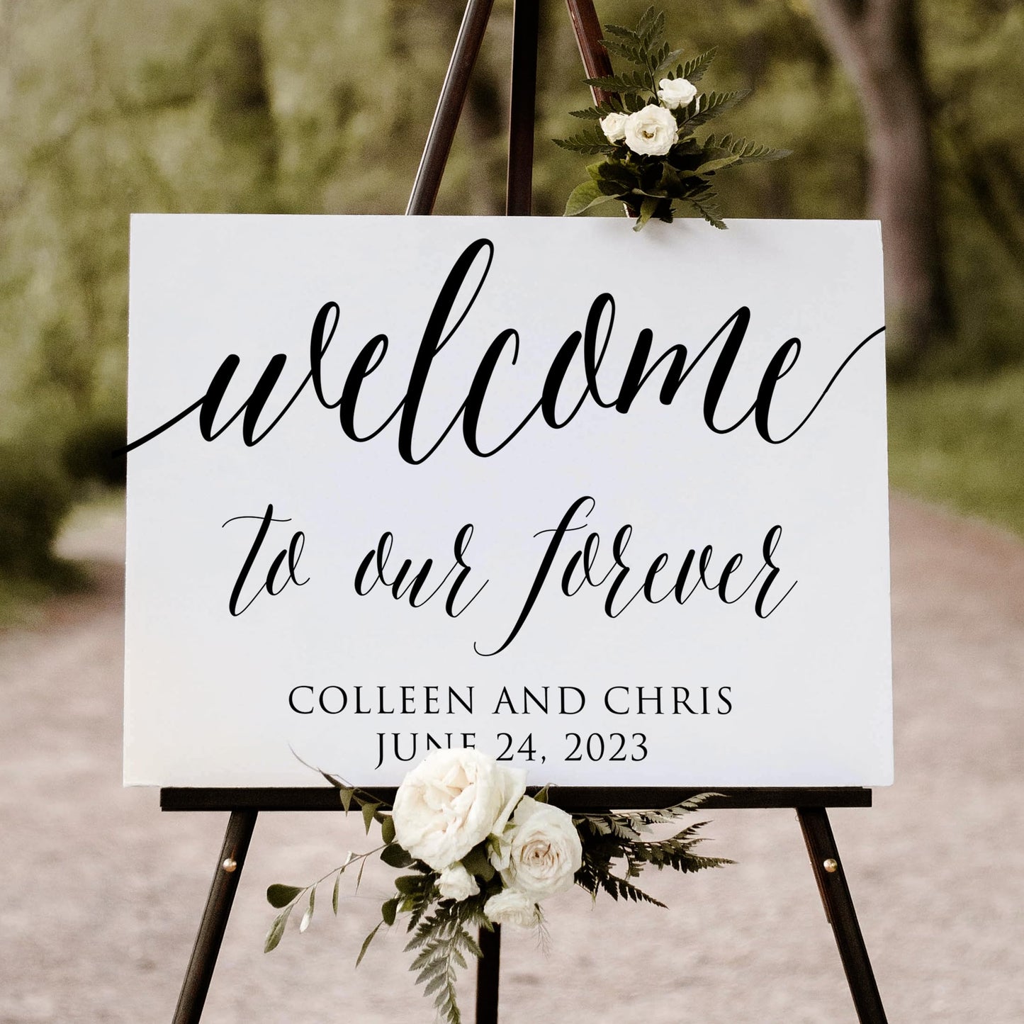 Custom Wooden Welcome Sign for Rustic Weddings: Display Date & Couple Name, Personalized Welcome Wedding Sign, Weathered Oak Stain Wood Sign, Wedding - WoodArtSupply