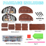 JISHSHAY Christmas Diamond Painting Remote Control Holder Snowman Diamond Art Remote Holder Xmas Gem Art Organizer Box Gem Painting Organizer Case Embroidery Mosaic Kits for Adults Storage Case JISHSHAY