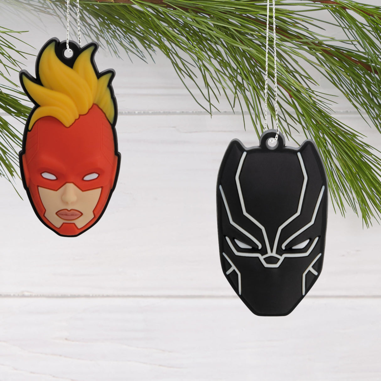 Hallmark Marvel Super Heroes Mini Christmas Tree Topper and Ornaments, Set of 5 Hallmark