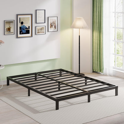 EMODA 6 Inch Heavy Duty Metal King Bed Frame - No Box Spring Required, Noise-Free Design, Easy Assembly - WoodArtSupply