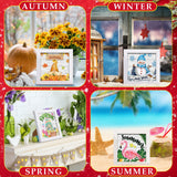 Trandraft 13 Pcs Interchangeable Seasonal Diamond Painting Kits for Adults Monthly 5D Diamond Art Calendar Kits with Frame for Christmas Thanksgiving Winter Holiday Decor Gift(Multi Elements) Trandraft