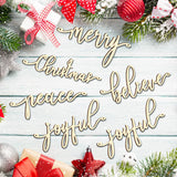 20 Pcs Merry Christmas Sign Xmas Wooden Cutout Letter Plate Ornaments Rustic Merry Sign Christmas Wooden Sign Table Decors Joyful Peace Believe Cutout Plates Ornament for Home Christmas(Burlywood) Jetec