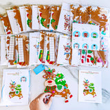 Winlyn 24 Sets Christmas Craft Kits Winter Crafts DIY Xmas Reindeer Ornaments Decorations Festive Foam Stickers Christmas Arts and Crafts for Kids Holiday Home Classroom Art Activities Party Favors Winlyn