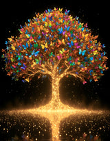 Yeadiffy Diamond Art Painting Kits for Adults Diamond Art Kits for Adults Beginners,5D Translucent Gems Diamond Painting,DIY Full Drill Diamond Gem Art and Crafts 12x16inch (Tree) Yeadiffy