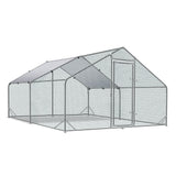 TOLEAD Large Metal Chicken Coop Upgrade Tri-Supporting Wire Mesh Chicken Run,Chicken Pen with Water-Resident and Anti-UV Cover,Duck Rabbit House Outdoor(10' W x 13' L x 6.5' H) TOLEAD