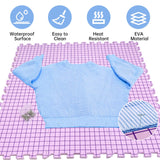 Blocking Mats for Knitting & Crochet Projects 0.59Inch Thickness Crochet Blocking Board 9 Pack, 150 T-Pins and 1 Storage Bag, Blocking Board for Crocheting Knitting Blocking Mats and Pins (Pink) Iswabard