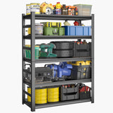 78" H,Metal Garage Shelving Heavy Duty 5-Tier Adjustable Storage Shelves Easy to Assemble, Garage Organization with 4500lbs Capacity,Shelving Racks for Storage,Ideal for Garage,Basement,Warehouse Hymnxemo